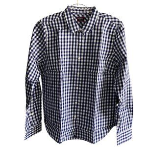 UNTUCKit Belleza Shirt size 10 in Blue White Gingham